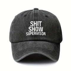 Unisex Letter Print Retro Baseball Cap Adjustable Sunscreen Hat