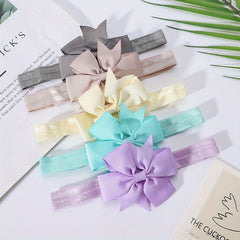 5pcs Bowknot Hairband Soft Nylon Headband for Baby Girls