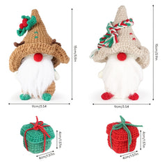 Christmas Gnome Crochet Kit Pumpkin Ghost Dwarf Crocodile Hand Knitting Beginner