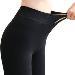 Winter Plush Lined Tights For Women - High Waisted Leggings