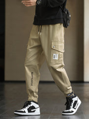 Men's Drawstring Cargo Pants Big Pockets