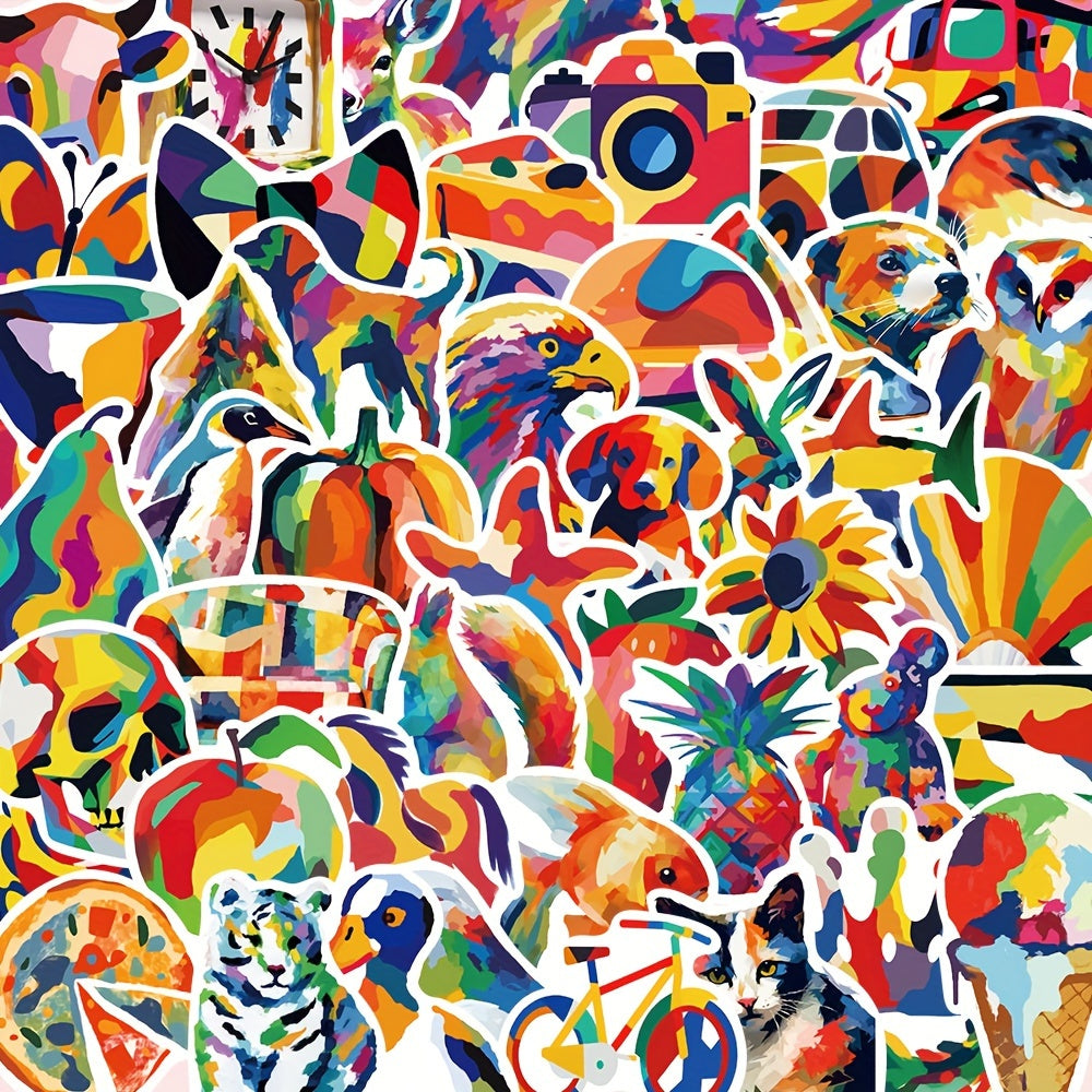 50pcs Graffiti Painted Stickers DIY Laptop Skateboard Phone Case Car Hel