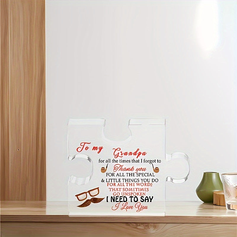 Grandfather's Acrylic Proverb Plaque Home Decor Gift