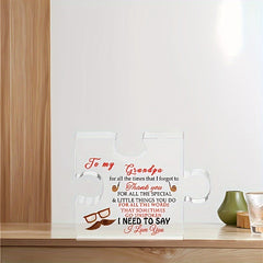 Grandfather's Acrylic Proverb Plaque Home Decor Gift