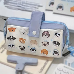 Puppy Print Pencil Case - 17x22x10cm