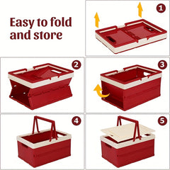 Foldable Building Block Toy Storage Box Organizing Basket