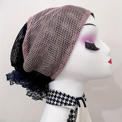 Mesh Lace Turban Cap Beanie Head Wrap Lightweight