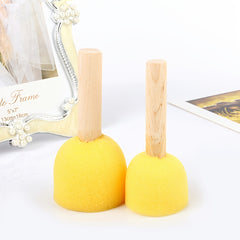 5 Wood Handle Mushroom Sponge Brushes for Halloween Christmas