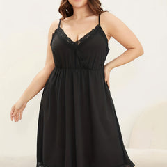Contrast Lace V Neck Nightdress