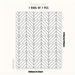 Nordic Geometric Line Pattern Stair Decal 106 2x18 01cm