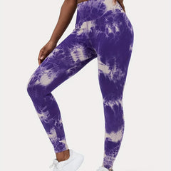 Tie Dye High Waisted Plus Size Yoga Leggings