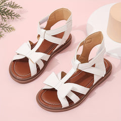 Bowknot Open Toe Sandals for Girls Lightweight Anti Slip Sandals