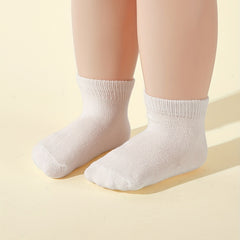 5 Pairs Soft Breathable Cotton Socks Baby Boys Girls