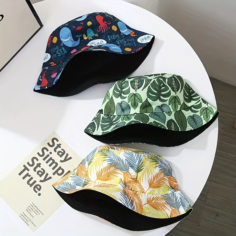 Double Sided Fisherman Hat Outdoor Sunblock Vintage Hat