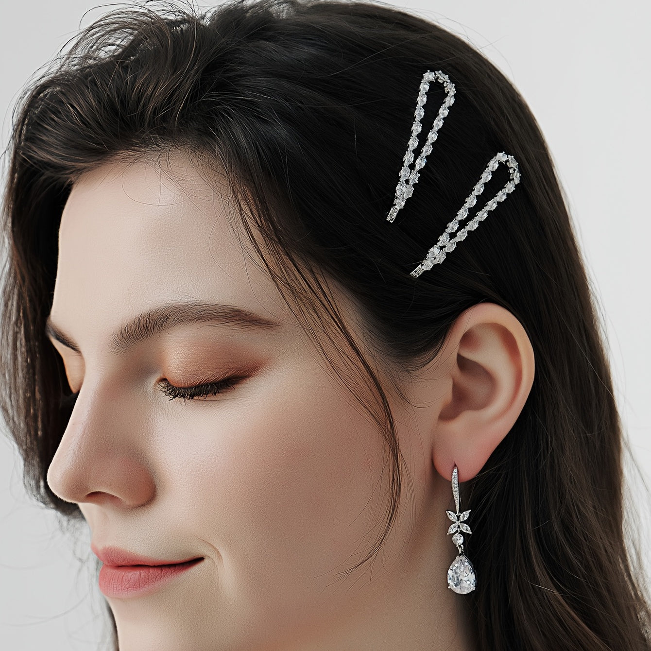 Rhinestone Pearl Hair Barrettes Clips for Lady Girls