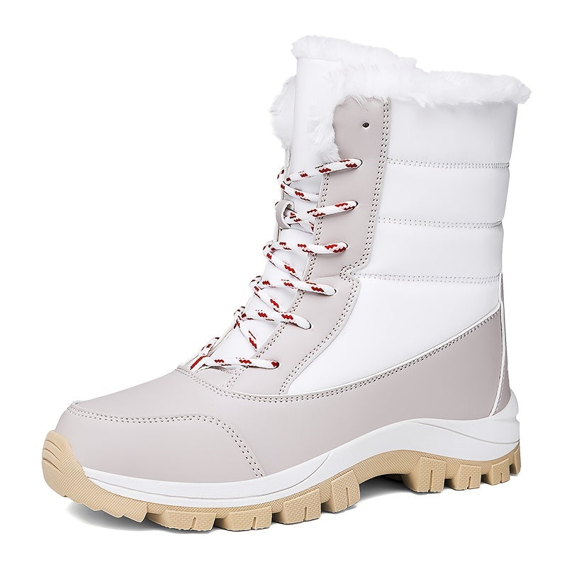 Women's Snow Boots Warm Lace Up Platform Comfortable Walking Shoes