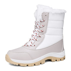 Women's Snow Boots Warm Lace Up Platform Comfortable Walking Shoes