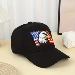 Men's American Flag Eagle Baseball Cap Embroidery Sun Hat