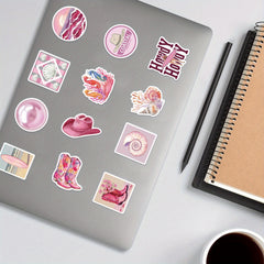 100pcs Ocean Stickers Pink Designs Waterproof Vinyl for Laptops Phones