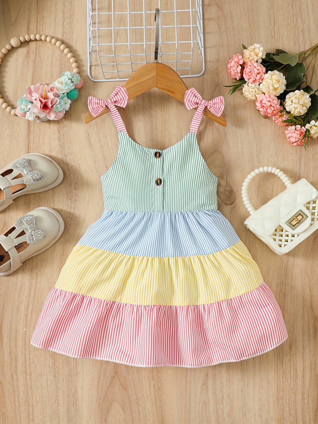 Rainbow Spaghetti Strap Dresses for a Colorful Wardrobe