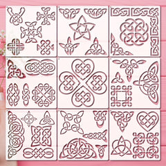 Reusable Triquetra Knot Stencil 19.81x19.81cm Mylar for Crafts