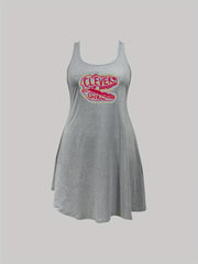 Women's Dinosaur & Letter Print Tank Sleep Dress