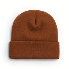 Solid Outdoor Breathable Beanie Hat Warm Knitted Hat Unisex Style Hat