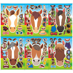 12pcs Elf Horse DIY Stickers for Holiday Party Decorations