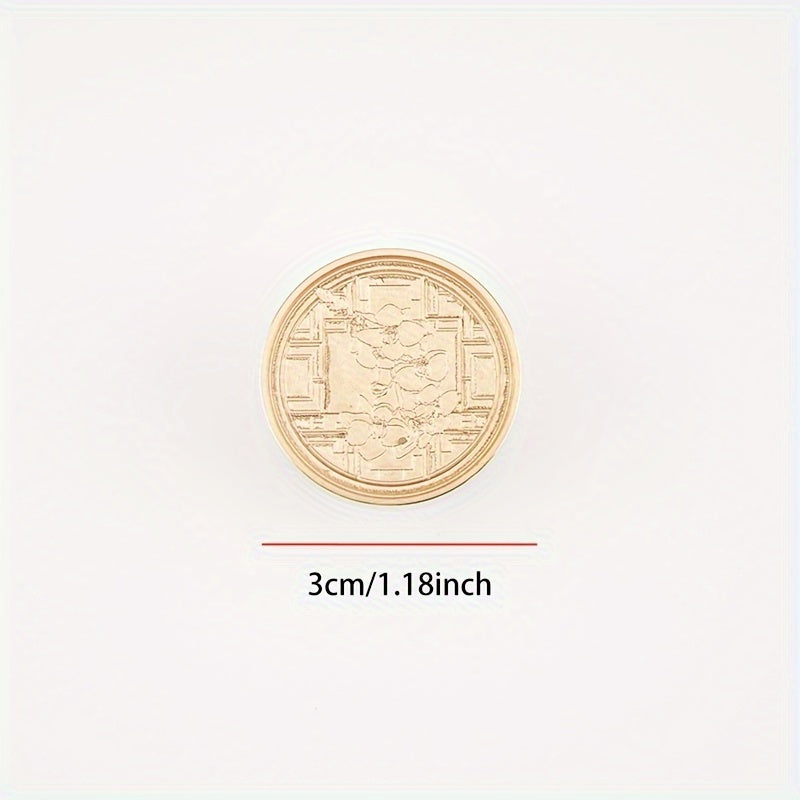 Brass Seal Carved Window Flower Pattern for Gift Packaging