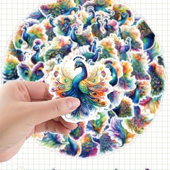 50pcs Peacock Series Stickers Motorcycle Laptop Waterproof DIY