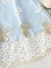Girls Peacock Feather Print Dress - Sleeveless Summer Dress