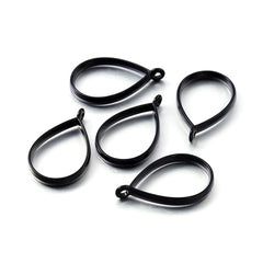 10Pcs Alloy Water Droplet Round Frame Pendant for DIY Jewelry