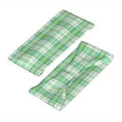 Vintage Plaid Headband Green Checkered for Sport & Casual Outfits