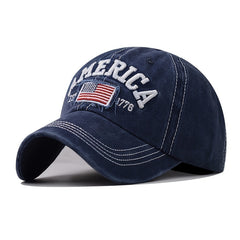 Embroidered America Flag Baseball Cap