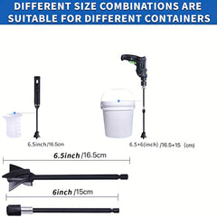 Epoxy Mixer Set with Extension Rod, Paint and Resin Mixer Paddle Attachment