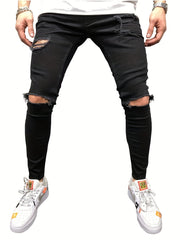 Men's Slim Fit Ripped Distressed Stretch Jeans