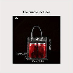 Waterproof Transparent Tote Bag with Button - Ideal for Weddings