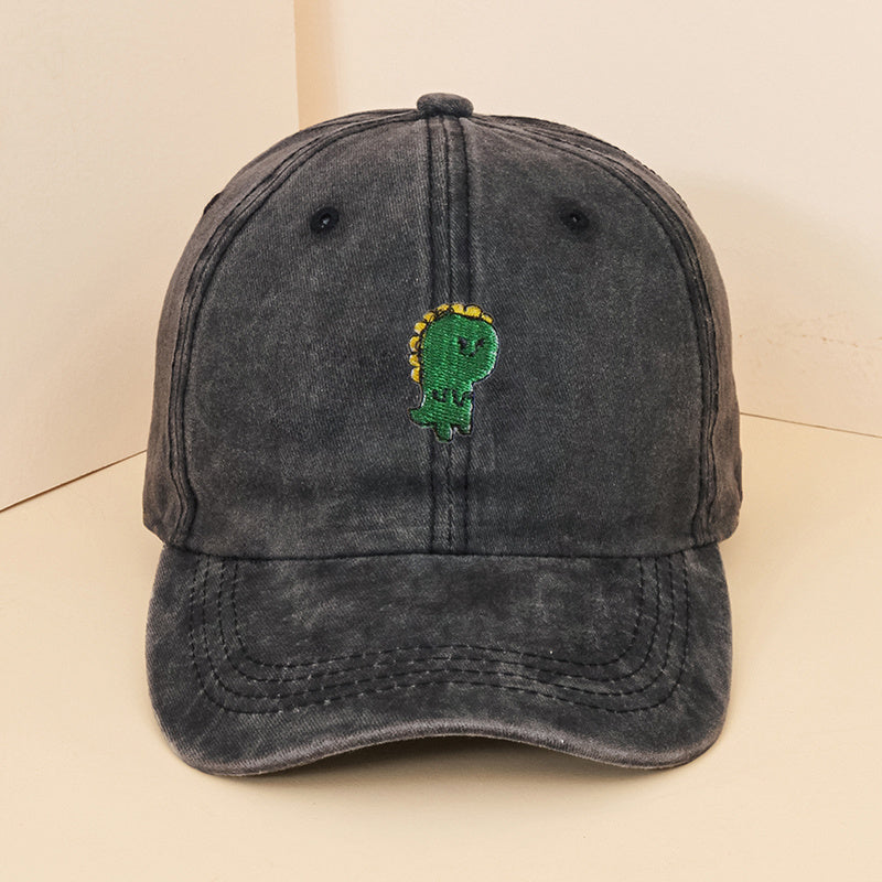 Dinosaur Embroidery Baseball Cap Distressed Sports Hat