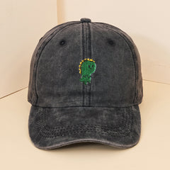 Dinosaur Embroidery Baseball Cap Distressed Sports Hat