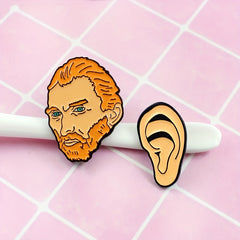 Anime Bearded Man Brooch Pin for Backpack Clothing and Hat