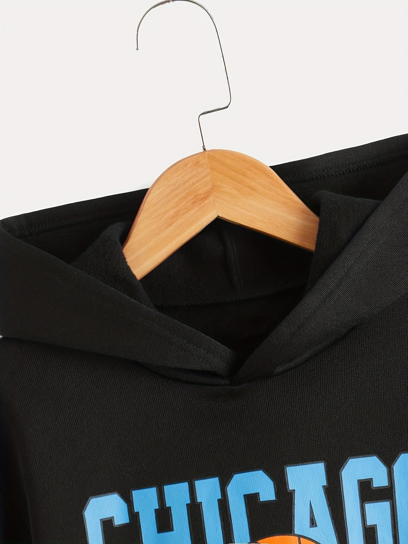 Basketball Print Boys Hooded Sweatshirt for Kids