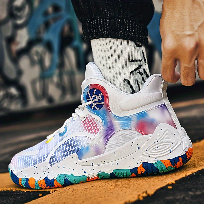 Men's Non Slip Basketball Shoes Comfy Shock Absorption Sneakers
