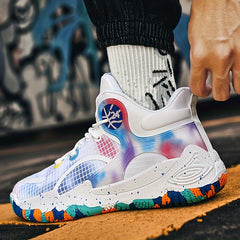 Men's Non Slip Basketball Shoes Comfy Shock Absorption Sneakers