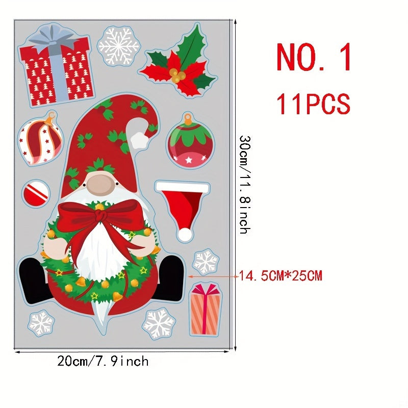 Christmas Window Clings Gnome Snowflake Stickers Decals for Glass