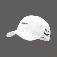 Clown Smiling Face Embroidered Baseball Cap Casual Dad Hat Adjustable Sun Hat