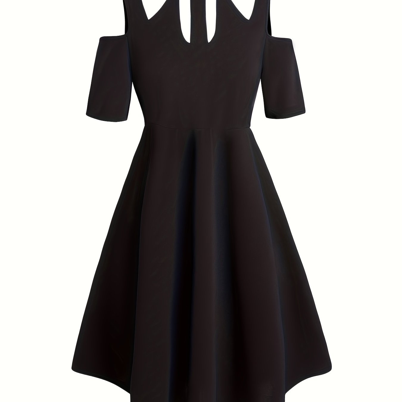 Cold Shoulder Round Neck Dress