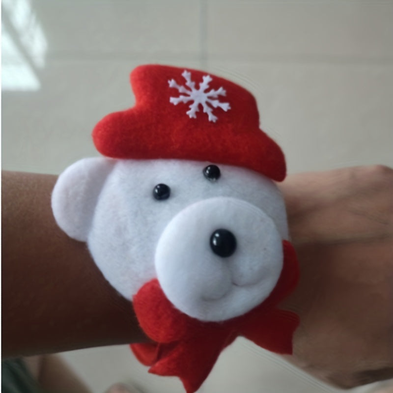 Light-Up Christmas Bracelet Cartoon Snap Gift Props