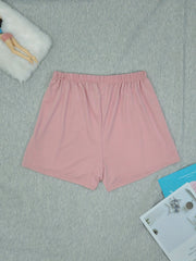 Side Split Elastic Waist Women's Sleep Shorts