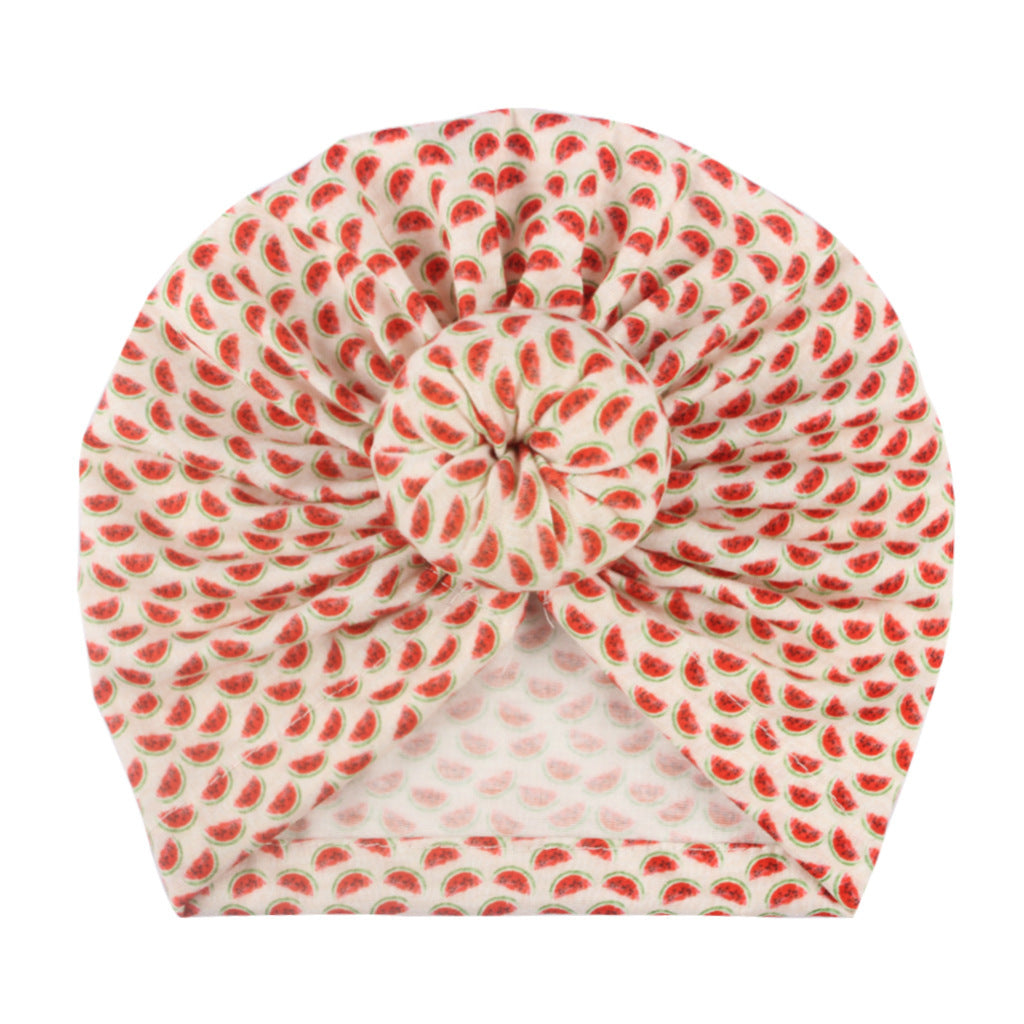 Watermelon Printed Donut Baby Turban 0-3 Years