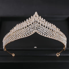 Silver Crystal Tiara Crown Headband for Women Girls